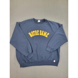 Notre Dame Fighting Irish Sweatshirt Mens 2XL NCAA Football Russell Athletic VTG